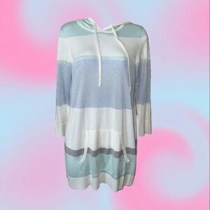 Striped Hooded Pullover Sweater